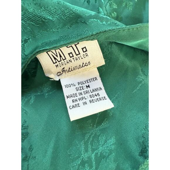 Vintage‎ Y2K Emerald Green Satin Slip Mini Dress Bow Detail Lingerie Coquette - Picture 4 of 5